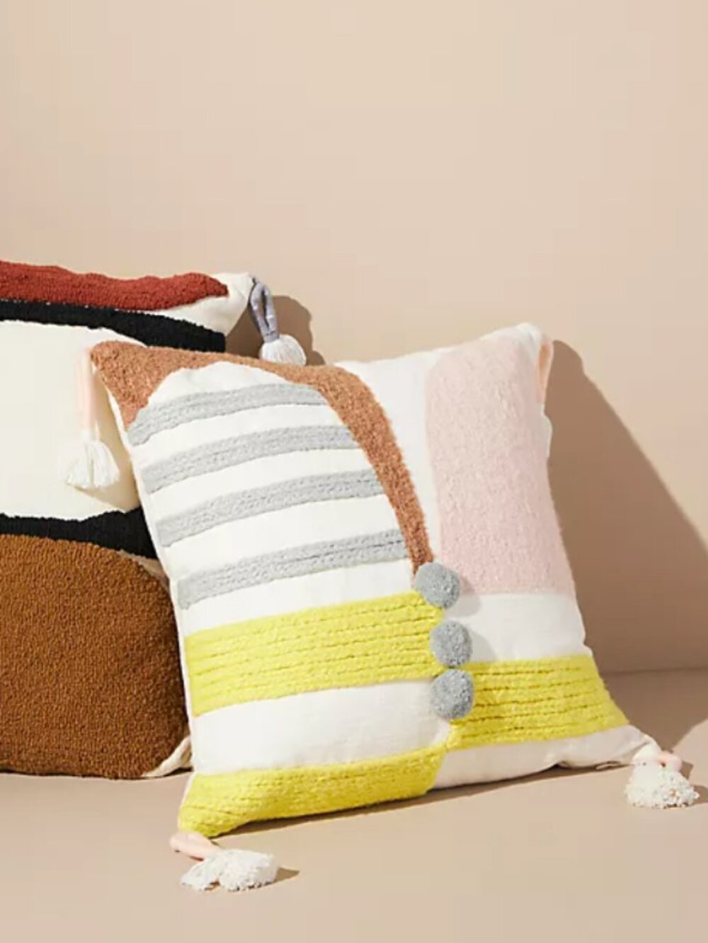 Anthropologie Charlie Sprout Textured Finch Pillow